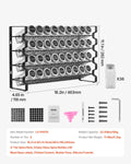 Spice Rack Organiser 36 Jars Labels Funnel Kitchen Cabinet Pantry