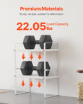Adjustable 2 Tier Cabinet Shelf Organizer Expandable White