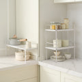 Adjustable 2 Tier Cabinet Shelf Organizer Expandable White