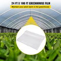 Greenhouse Film 24'x100' 6mil Clear Polyethylene UV Proof