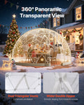 Garden Dome Tent 2.9x1.75m Clear Bubble Geodesic Greenhouse