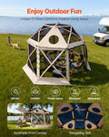 Pop Up Screen Tent 3.6x3.6m Camping Gazebo Canopy 8-10 Person