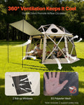 Pop Up Screen Tent 3.6x3.6m Camping Gazebo Canopy 8-10 Person