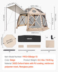 Pop Up Screen Tent 3.6x3.6m Camping Gazebo Canopy 8-10 Person