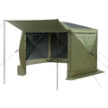 Gazebo Screen Tent 3x3m 6-Sided Camping Canopy Carry Bag Green