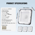 4x LED Canopy Lights 80W 8800LM 5000K Daylight Outdoor