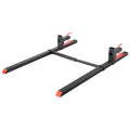 Pallet Forks, 907 kg Clamp on Pallet Forks, 149 cm Total Length Heavy-Duty Tractor Fork with Adjustable Stabilizer Bar for Tractor Attachments, Loader Bucket, and Skid Steer, Black