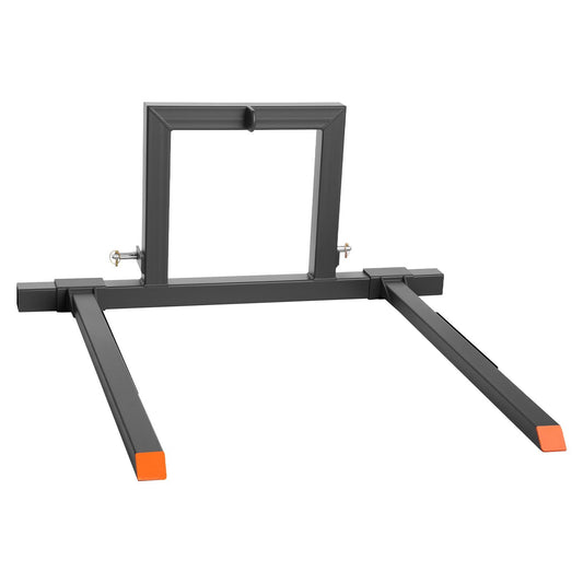 3 Point Hitch Pallet Forks, 680 kg Clamp on Pallet Forks, 128 cm Total Length Heavy-Duty Tractor Fork with 73.5-117 cm Adjustable Fork Width, Quick Hitch Attachments for Category 1 Tractors