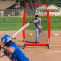 Baseball Batting Cage Screen 7x4ft Portable Pitching Net Protector