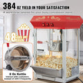Popcorn Maker 850W 8oz Red Countertop Machine 48 Cups