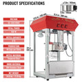 Popcorn Maker 850W 8oz Red Countertop Machine 48 Cups