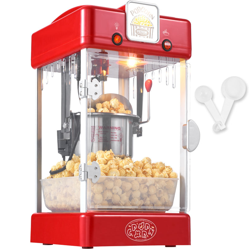 Popcorn Maker Machine 300W 2.5oz Red Tabletop Electric