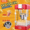 Popcorn Maker Machine 300W 2.5oz Red Tabletop Electric
