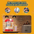 Popcorn Maker Machine 300W 2.5oz Red Tabletop Electric