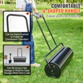 Lawn Roller 36 Inch 17 Gallon Sand Water Filled Steel Black