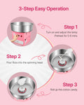 Devanti 1000W Cotton Candy Machine 52cm Pink Stainless Steel