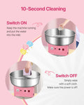 Devanti 1000W Cotton Candy Machine 52cm Pink Stainless Steel