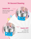 Electric Candy Floss Maker 1000W 52cm Stainless Steel Blue