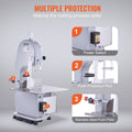 Workbeach Electric Meat Bandsaw 1500W Stainless Steel Bone Saw