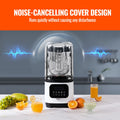 Professional Blender with Shield, Commercial Countertop Blenders, 2L Jar Blender Combo, Stainless Steel 9 Speed & 5 Functions Blender, for Shakes, Smoothies, Peree, and Crush Ice, White