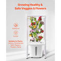 Hydroponic Growing System with Grow Light 30 Pods Hydroponic Tower Garden