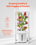 Hydroponic Tower 30 Pods Growing System with LED Grow Light