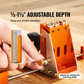Pocket Hole Jig Kit 34Pc Woodworking System C-Clamp Drill Bits