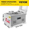 Chamber Vacuum Sealer 220V 6.5 cbm/h Pump Rate Machine