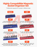 Magnetic Socket Organizer 6PC Set 1/4
