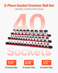 Socket Organizer Rail Set 3PCS 1/4