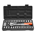 Socket Set 39 Piece SAE Metric 9.5mm 6.4mm Drive CR-V Steel