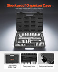 Socket Set 69pc SAE Metric Deep Standard CR-V Alloy Steel Case