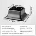 101.6x101.6mm Post Base 10Pcs, Internal 91x91mm Heavy Duty Powder-Coated Steel Post Bracket Fit for Standard Wood Post Anchor, Decking Post Base for Deck Porch Handrail Railing Support