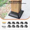 Post Base 101.6x101.6mm 10Pcs Steel Bracket Deck Porch Handrail