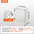 Electrical Enclosure 24x24x8 NEMA 4 IP65 Waterproof Outdoor