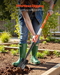 Trench Shovel 10.4cm Blade Fiberglass Handle Garden Digger 142.5cm