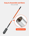 Trench Shovel 10.4cm Blade Fiberglass Handle Garden Digger 142.5cm