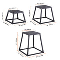 Plyometric Jump Boxes, 12/18/24 Inch Plyo Box, Platform and Jumping Agility Box, Anti-Slip Fitness Exercise Step Up Box Set for Home Gym Training, Conditioning Strength Training, Black