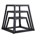 Plyometric Jump Boxes, 12/18/24 Inch Plyo Box, Platform and Jumping Agility Box, Anti-Slip Fitness Exercise Step Up Box Set for Home Gym Training, Conditioning Strength Training, Black