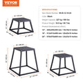 Plyometric Jump Box Set 12/18/24 Inch Anti-Slip Black Home Gym
