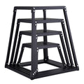 Plyometric Jump Boxes, 12/18/24/30 Inch Plyo Box, Platform and Jumping Agility Box, Anti-Slip Fitness Exercise Step Up Box Set for Home Gym Training, Conditioning Strength Training, Black