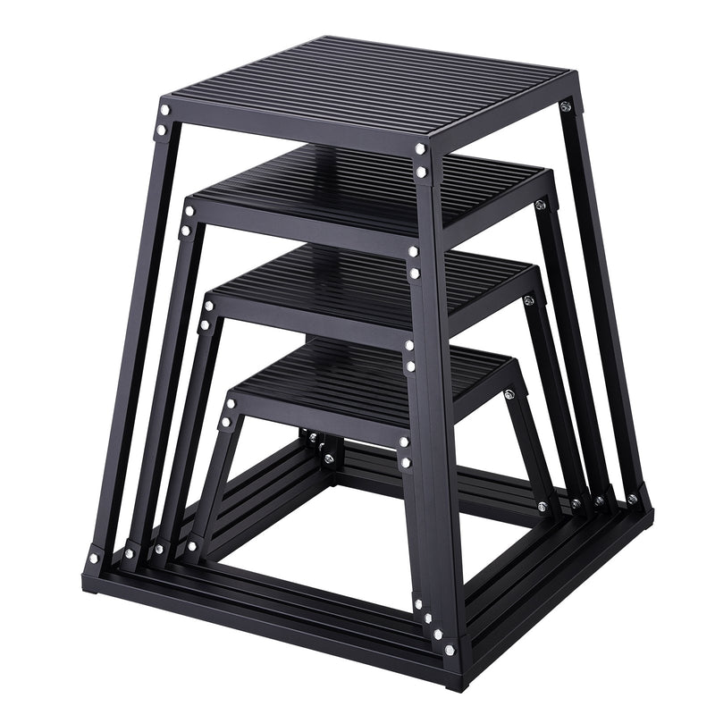 Plyometric Jump Box 12/18/24/30 Inch Anti-Slip Black Fitness