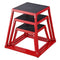 Plyometric Jump Box 12/18/24 Inch Anti-Slip Red Home Gym Set