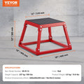Plyometric Jump Box 12 Inch Steel Anti-Slip Home Gym Red