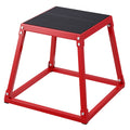 Plyometric Jump Box 18 Inch Steel Anti-Slip Red Home Gym
