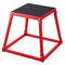 Plyometric Jump Box 18 Inch Steel Anti-Slip Red Home Gym