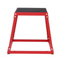 Plyometric Jump Box 18 Inch Steel Anti-Slip Red Home Gym