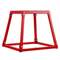 Plyometric Jump Box 18 Inch Steel Anti-Slip Red Home Gym