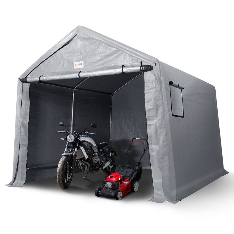 Portable Storage Shelter 7x12ft Garage Shed Zipper Door