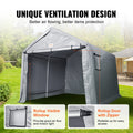 Portable Storage Shelter 7x12ft Garage Shed Zipper Door